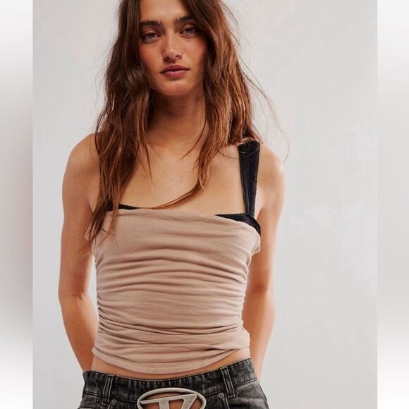 Free People 2 Tone Tank | Large | Roman Plaster Combo - Picture 1 of 11